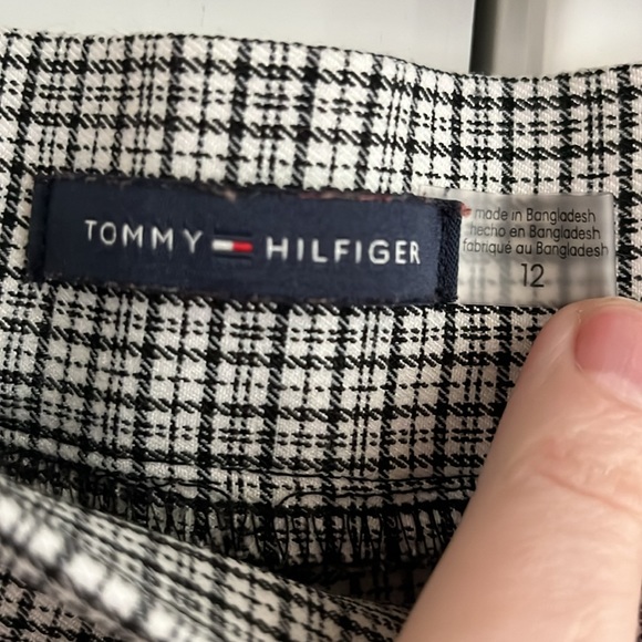 Tommy Hilfiger size 12 x 27” ankle slim pull on pants skinny check plaid EUC - Picture 7 of 11